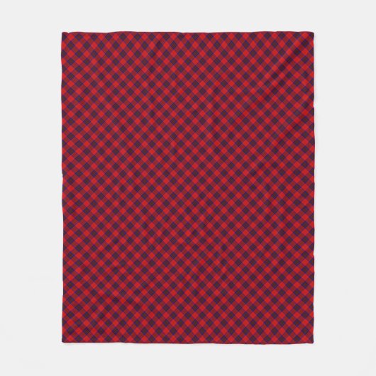 Leslie Tartan Red Blue lila kariert Fleecedecke (Vorderseite)