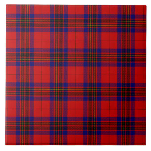 Leslie Tartan Red Blue lila kariert Fliese