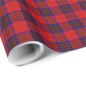 Leslie Tartan Red Blue lila kariert Geschenkpapier (Rolleneckpunkt)