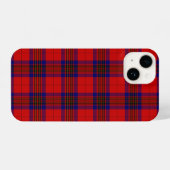 Leslie Tartan Red Blue lila kariert iPhone Hülle (Rückseite (Horizontal))