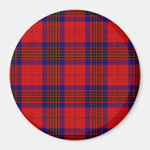 Leslie Tartan Red Blue lila kariert Magnet