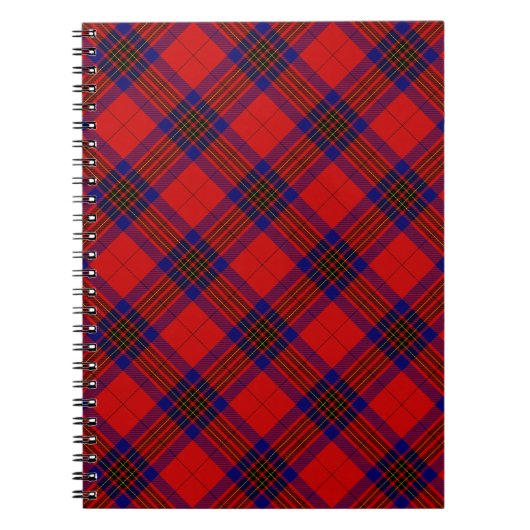Leslie Tartan Red Blue lila kariert Notizblock (Vorderseite)