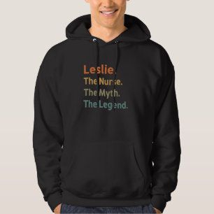Leslie The Nurse The Myth The Legend Funny Vintag Hoodie