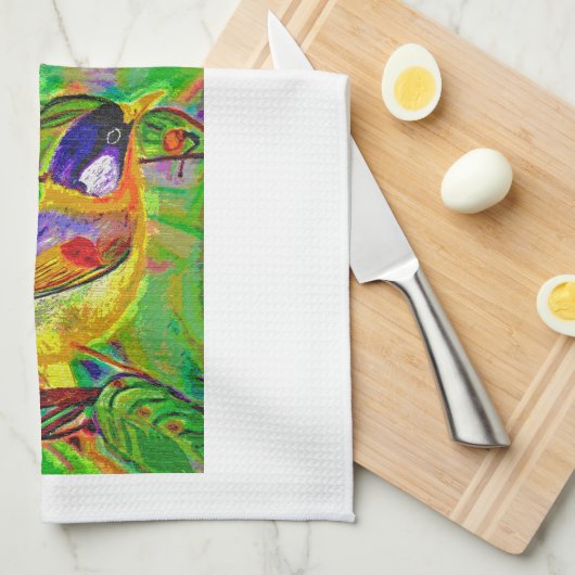 Leslie's Bird Tea Totuch Geschirrtuch (Viertel Falte)