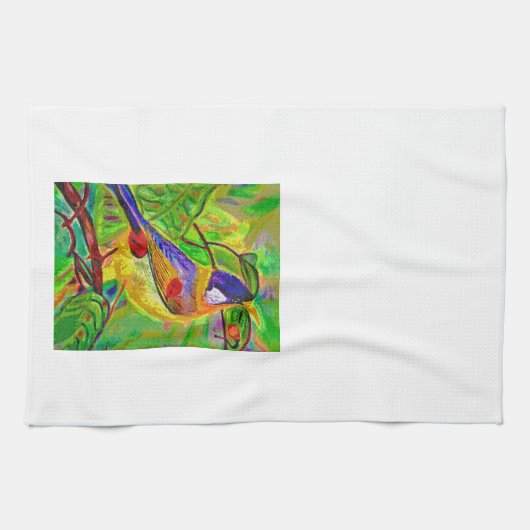 Leslie's Bird Tea Totuch Geschirrtuch (Horizontal)