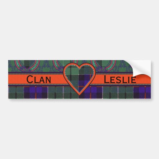 LeslieScottishTartan Autoaufkleber (Vorne)