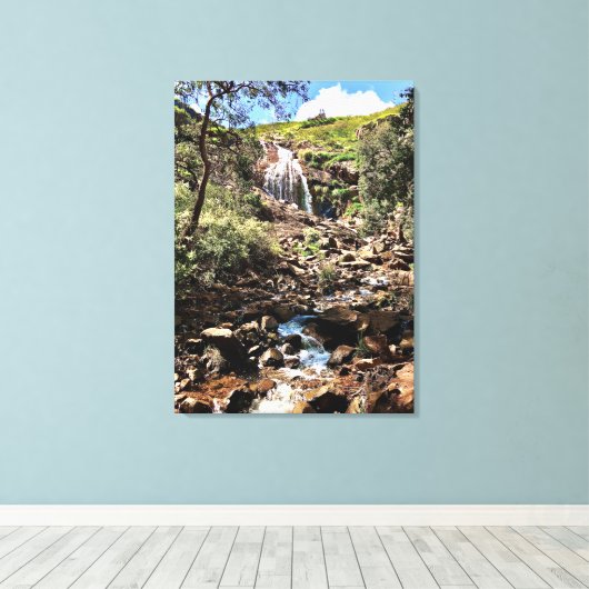 Lesmurdie Falls Leinwanddruck (Insitu (Holzboden))