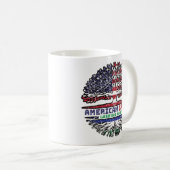 Lesotho American USA Tree Roots Flag Kaffeetasse (VorderseiteRechts)