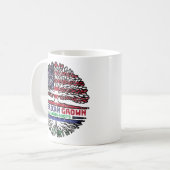 Lesotho American USA Tree Roots Flag Kaffeetasse (Vorderseite Links)