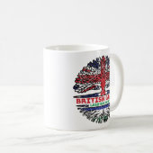 Lesotho British UK Tree Roots Flag Kaffeetasse (VorderseiteRechts)