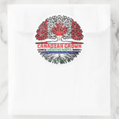 Lesotho Canadian Canada Tree Roots Flag Runder Aufkleber (Tasche)