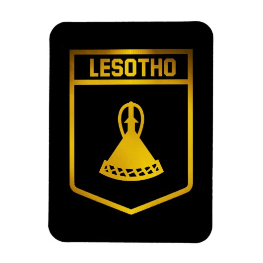 Lesotho Emblem Magnet (Vertikal)