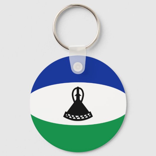 Lesotho Fisheye Flag Schlüsselanhänger (Vorderseite)