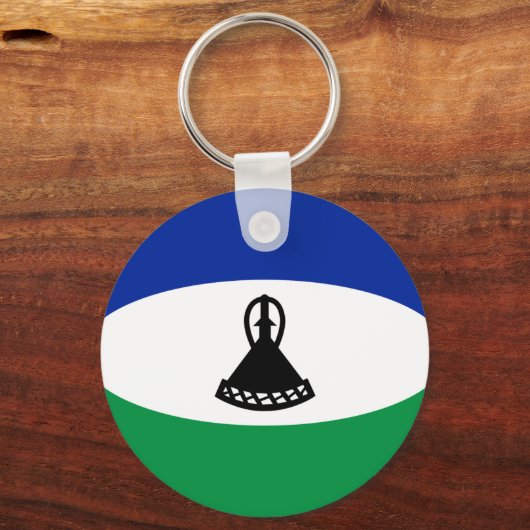 Lesotho Fisheye Flag Schlüsselanhänger (Vorderseite)