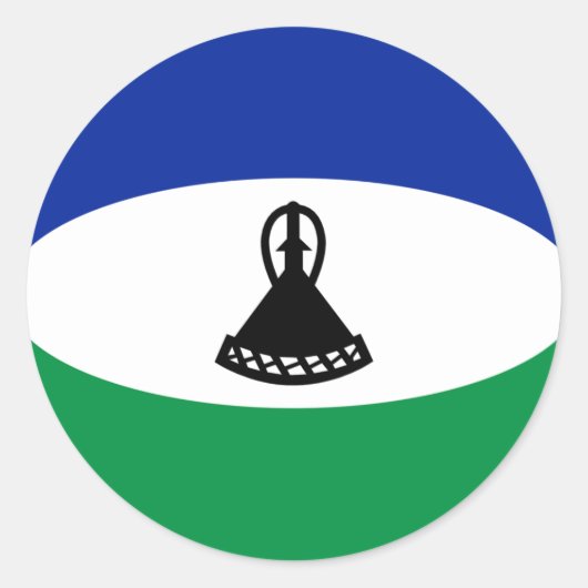 Lesotho Fisheye Flag Sticker (Vorderseite)