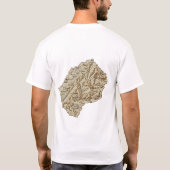 Lesotho Flag and Map T - Shirt (Rückseite)