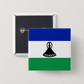 Lesotho Flag Button (Vorne & Hinten)