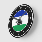 Lesotho Flag Elegant Runde Wanduhr (Winkel)