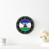 Lesotho Flag Elegant Runde Wanduhr (Zuhause)