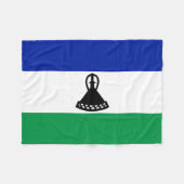 Lesotho Flag Fleecedecke (Vorderseite (Horizontal))