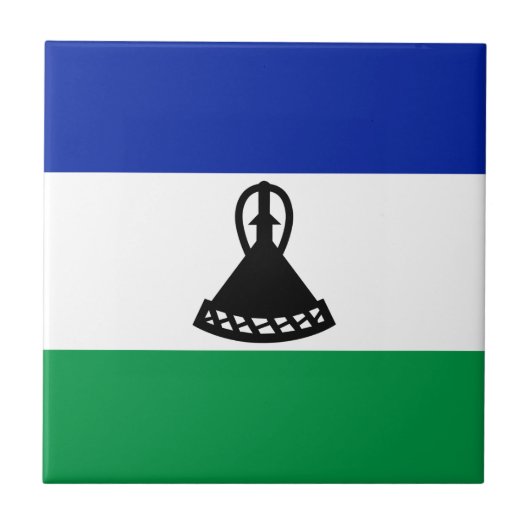 Lesotho Flag Fliese (Vorderseite)
