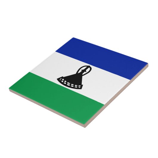 Lesotho Flag Fliese (Seite)