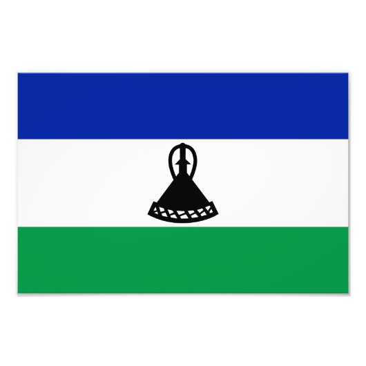Lesotho Flag Fotodruck (Vorne)