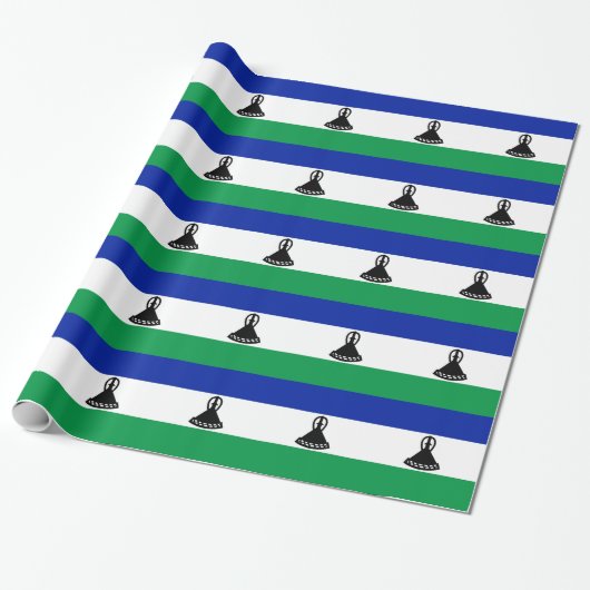 Lesotho Flag Geschenkpapier (Ungerollt)