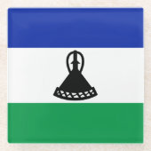 Lesotho Flag Glasuntersetzer (Vorderseite)