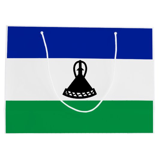 Lesotho Flag Große Geschenktüte (Rückseite)