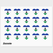 Lesotho Flag Heart Sticker (Blatt)