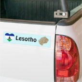Lesotho Flag Herz + Karte Autoaufkleber (Auf Lkw)