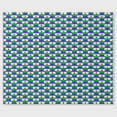 Lesotho Flag Honeycomb Wrapping Paper Geschenkpapier (Flach)