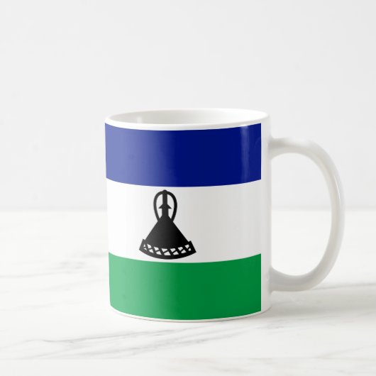 Lesotho Flag Keramik Tasse (Rechts)
