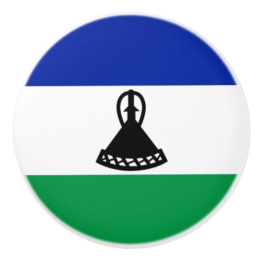 Lesotho Flag Keramikknauf (Vorderseite)