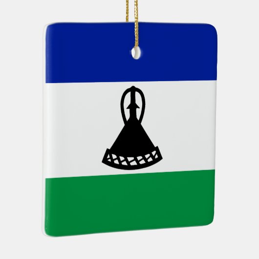 Lesotho Flag Keramikornament (Rechts)