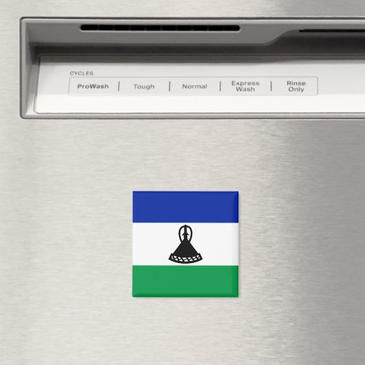 Lesotho Flag Magnet (In Situ (Geschirrspüler))