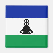 Lesotho Flag Magnet (Vorne)