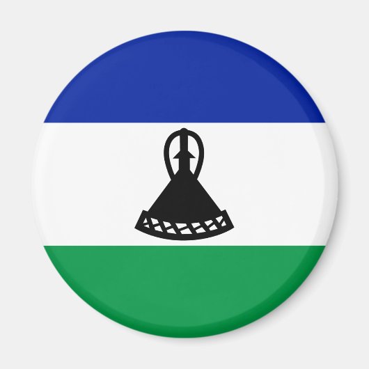 Lesotho Flag Magnet (Vorne)