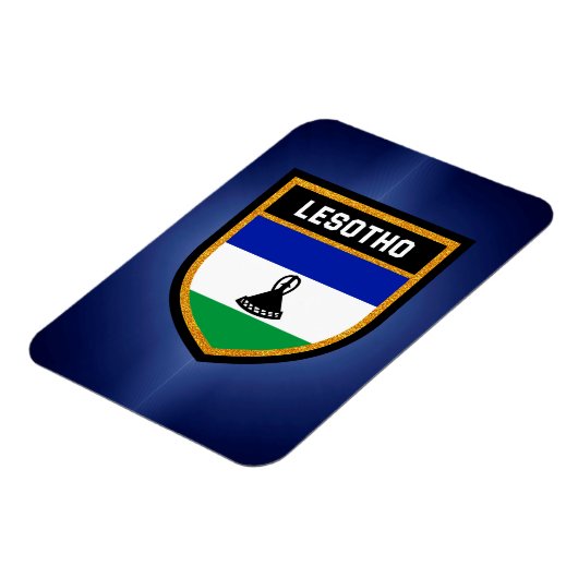 Lesotho Flag Magnet (Linke Seite)