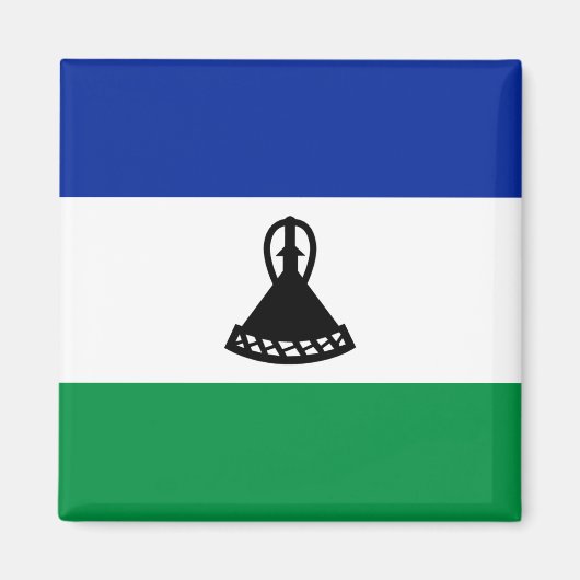 Lesotho Flag Magnet (Vorne)
