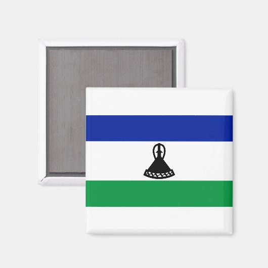 Lesotho Flag Magnet (Vorderseite/Rückseite)