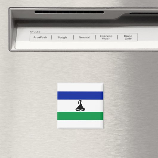 Lesotho Flag Magnet (In Situ (Geschirrspüler))