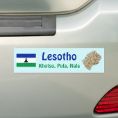 Lesotho Flag + Map Autoaufkleber (Auf Auto)