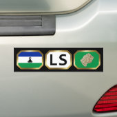 Lesotho Flag Map Code Autoaufkleber (Auf Auto)