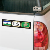 Lesotho Flag Map Code Autoaufkleber (Auf Lkw)