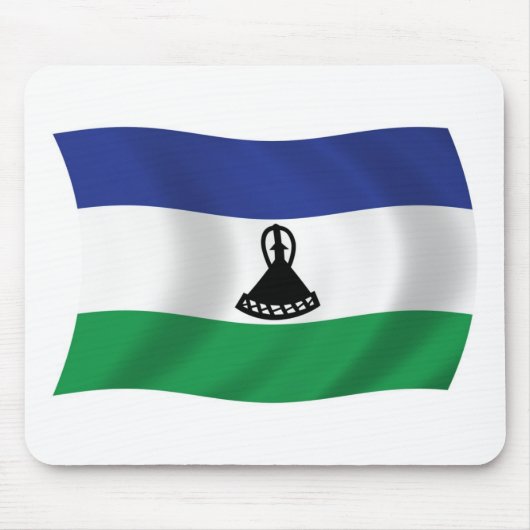 Lesotho Flag Mousepad (Vorne)