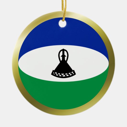 Lesotho Flag Ornament (Vorne)