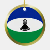 Lesotho Flag Ornament (Hinten)