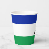 Lesotho Flag Pappbecher (Vorderseite)